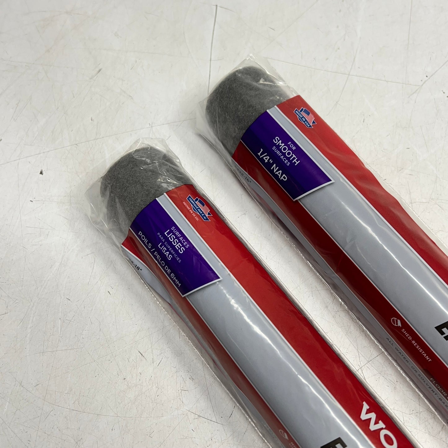 WOOSTER (2 PACK) Epoxy Glide For Smooth Floor Coatings 1/4" Nap 18" R232-18"