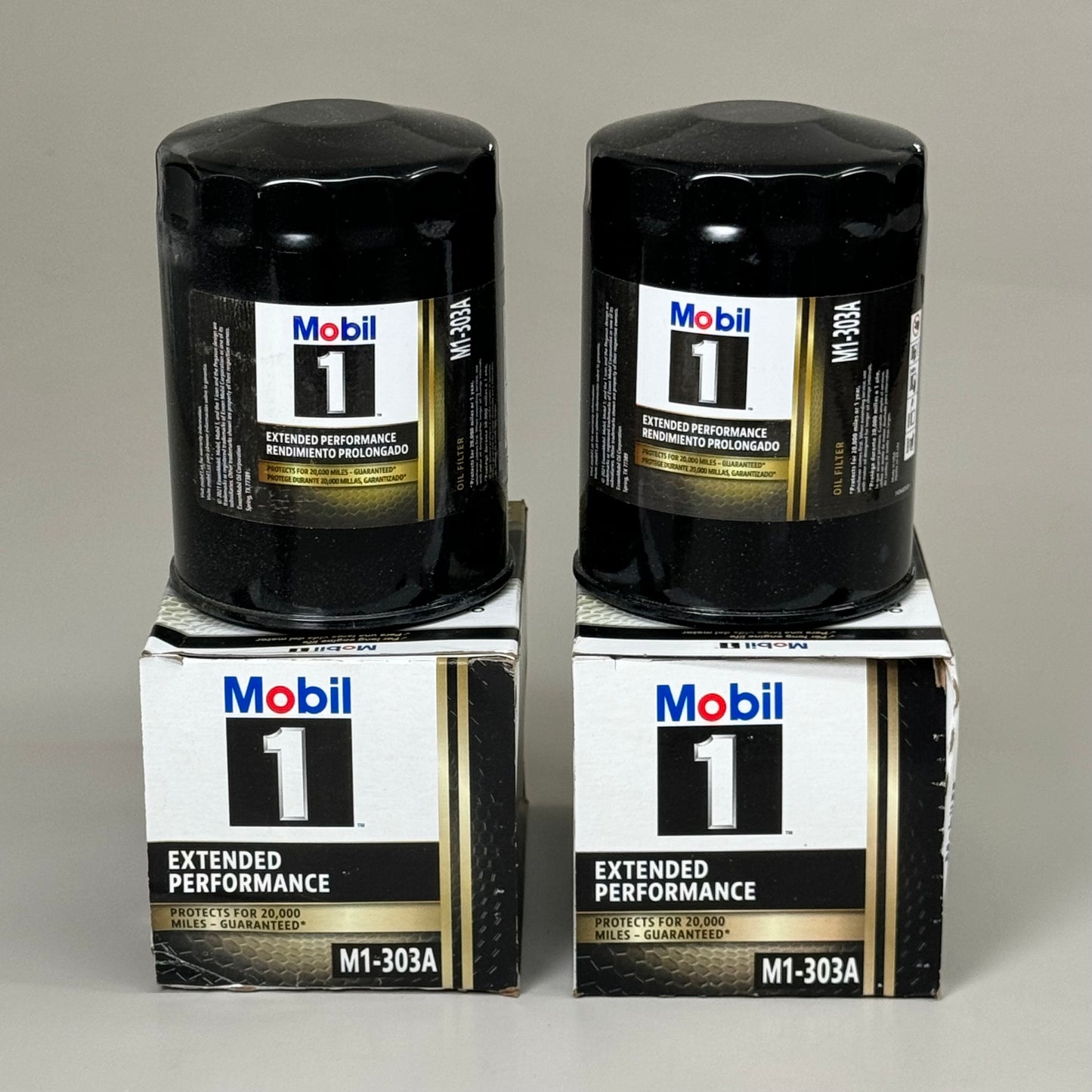 MOBIL (2 PACK) Oil Filter for Chevrolet, Hummer Protects 20,000 Miles M1-303A