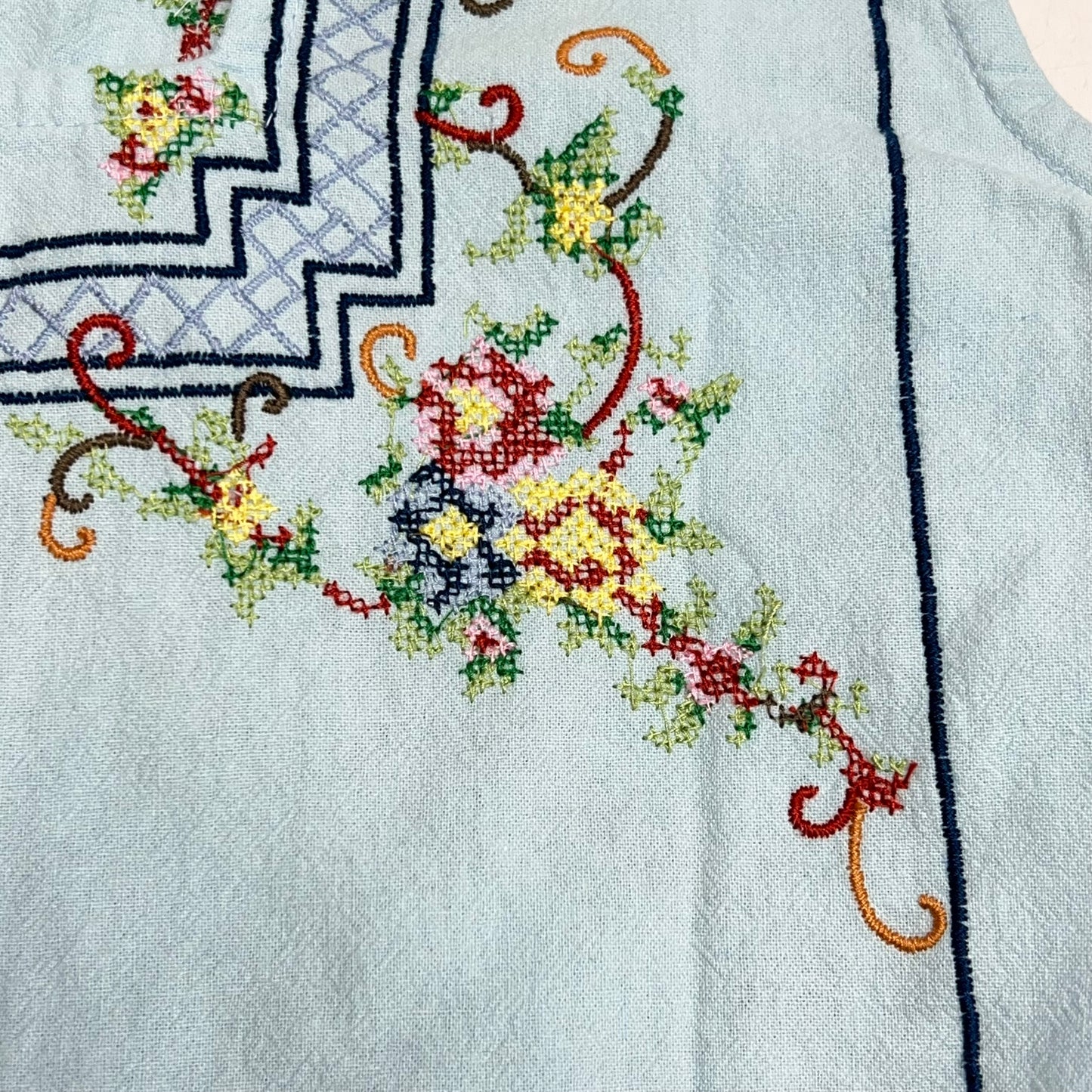 FREE PEOPLE Garden Wall Top Open Sides W/ Double Tie Closure Women's Sz XS Blue