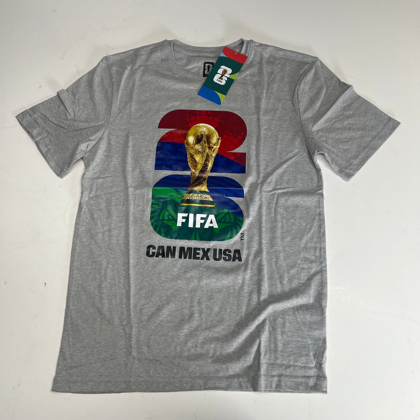 FIFA STORE Official Licensed Product World Cup 2026 Tee Shirt Unisex Sz M Grey