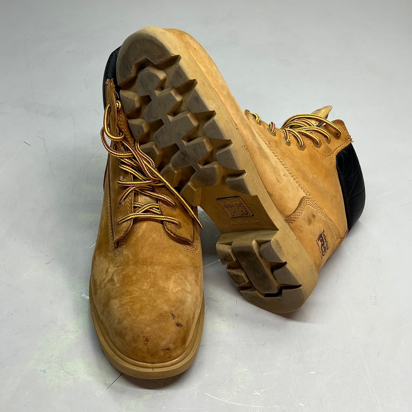 TIMBERLAND PRO Composite Toe Waterproof Work Boots  Men's Sz 10.5 Tan (Used)