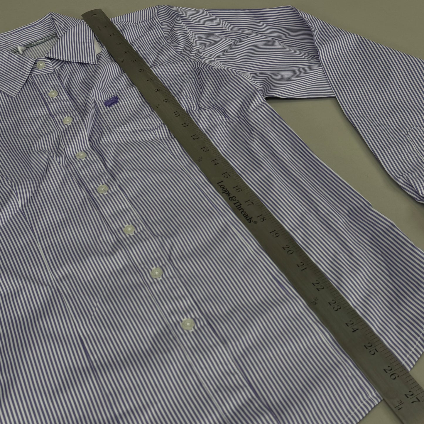 CINCH Long Sleeve & Shirt Tail Stripe Button Down Top Women's SZ M Purple MSW9164087