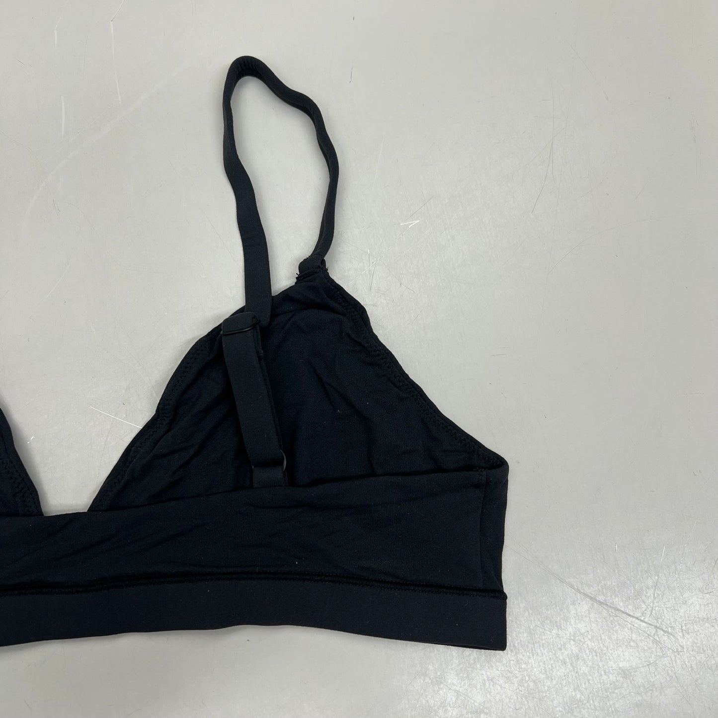 SKIMS Adjustable Triangle Bralette Fits Everybody Women's Sz L Onyx BR-TRI-2024