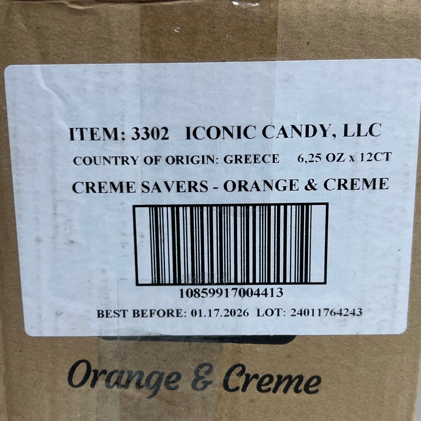 CREME SAVERS (12 Bags) Orange & Creme Hard Candy 6.25 oz BB 01/26