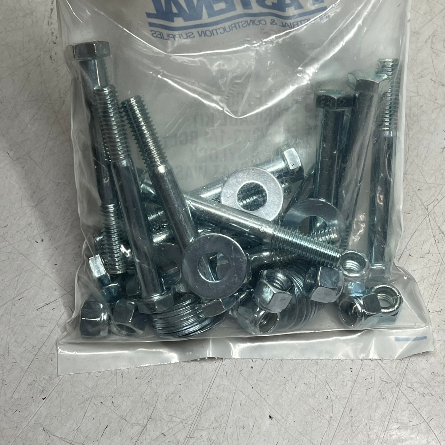 ZA@ FASTENAL (20 PACK, 12 EACH) Barricade Kit Bolts Washers Nylocks Chrome