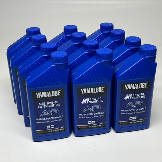 YAMALUBE (12 PACK) SAE 10W-40 4W Engine Oil 1 qt.