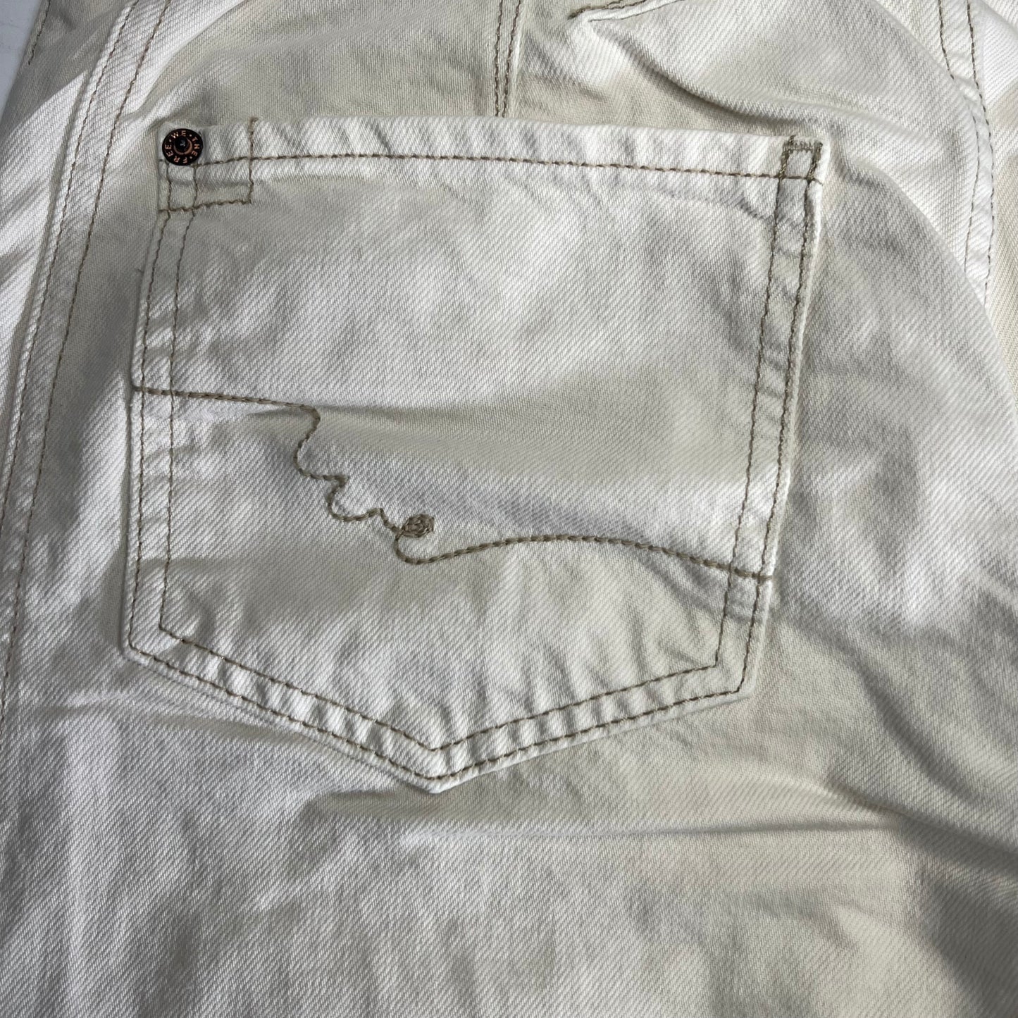 FREE PEOPLE  Good Luck Mid-rise Barrel Jeans  Women's Sz S Milk 82199597