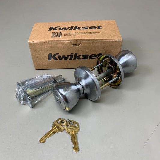 KWIKSET Smart Combo Entry Lock Single Cylinder w/ 2 Keys Satin Chrome 96900-339