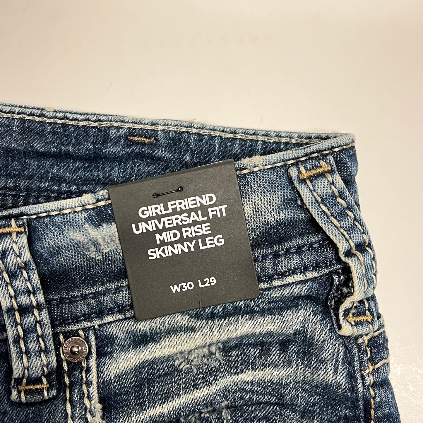 SILVER JEANS CO. Girlfriend Mid Rise Skinny Leg Jeans Women's Size 30/29 Indigo