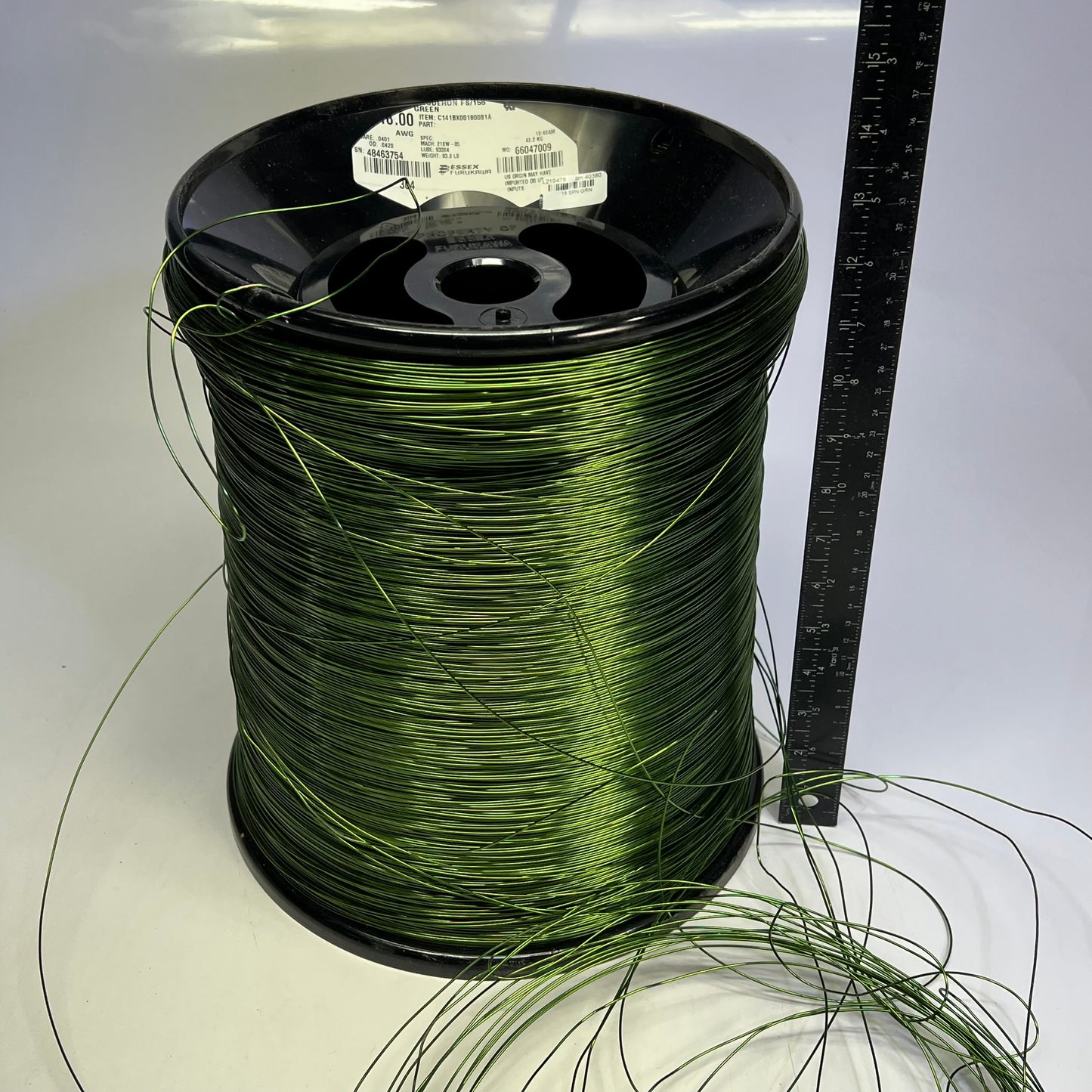 ELEKTRISOLA Copper Magnet Wire Polyester AQ18 18 AWG Green C141BX00180081A