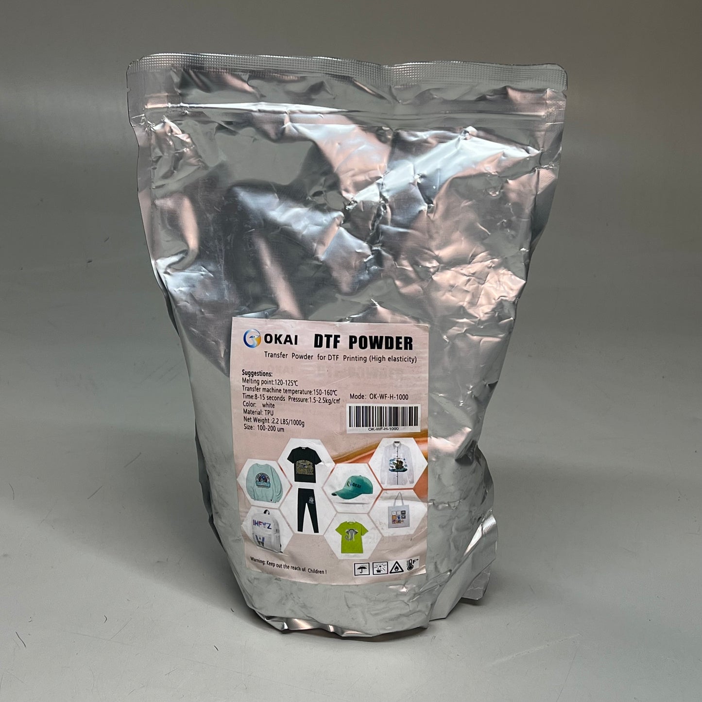 DTF INK Assorted Direct To Film Printing Ink, Powder & Roll Kit Assorted Colors (White Bottle Has Little Hole)