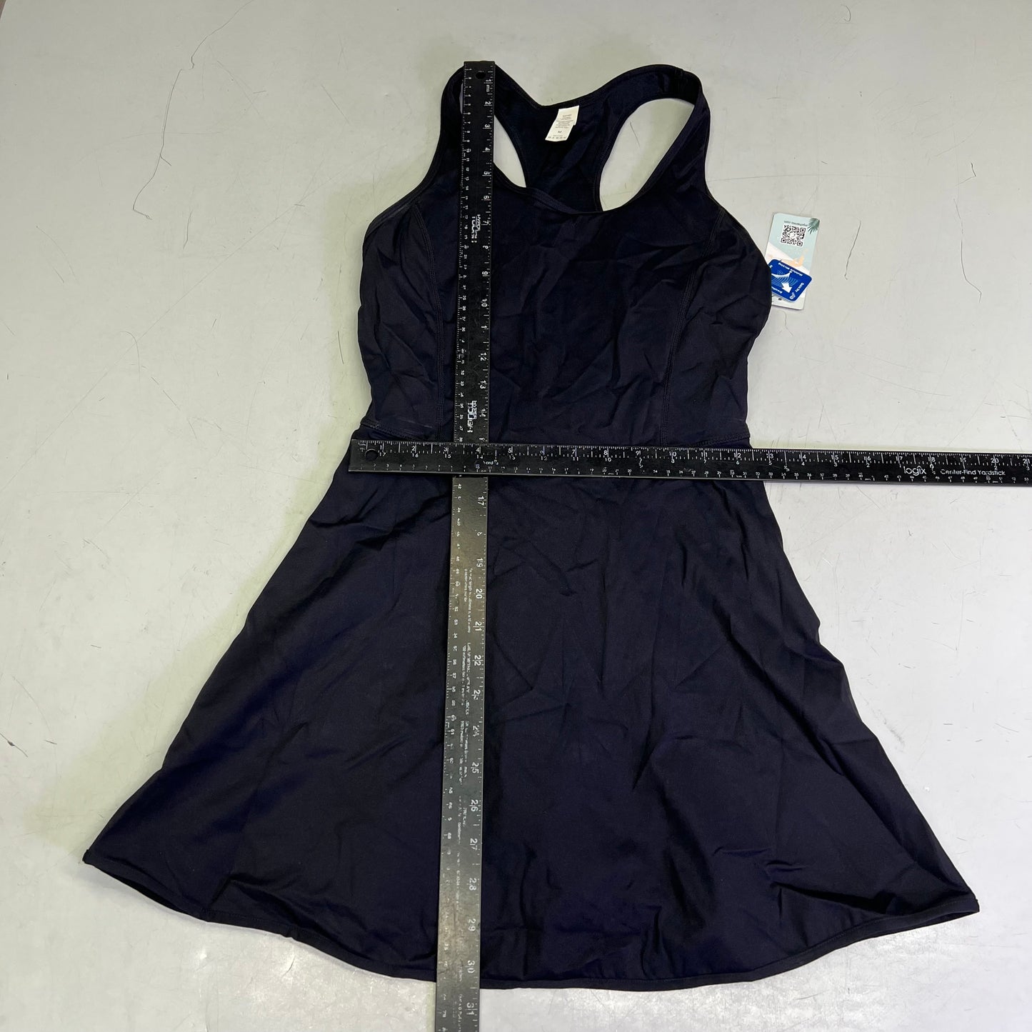 ATTRACO Racerback Athletic Dress W/ Breathe Mesh Shorts Women's Sz M Black (As-is)