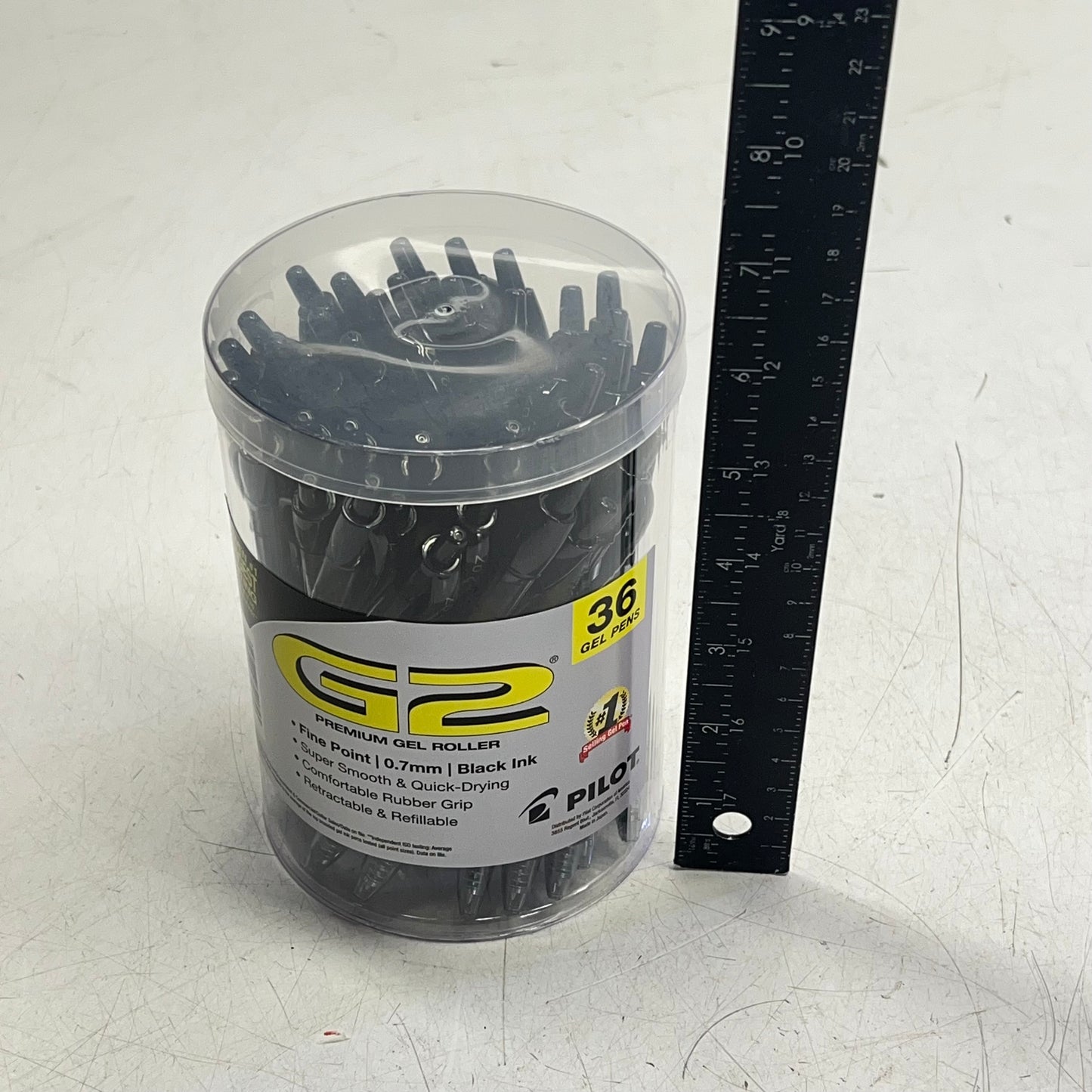 PILOT (36 PACK) Retractable Gel Pens Fine Point  0.7 mm Black 9698420