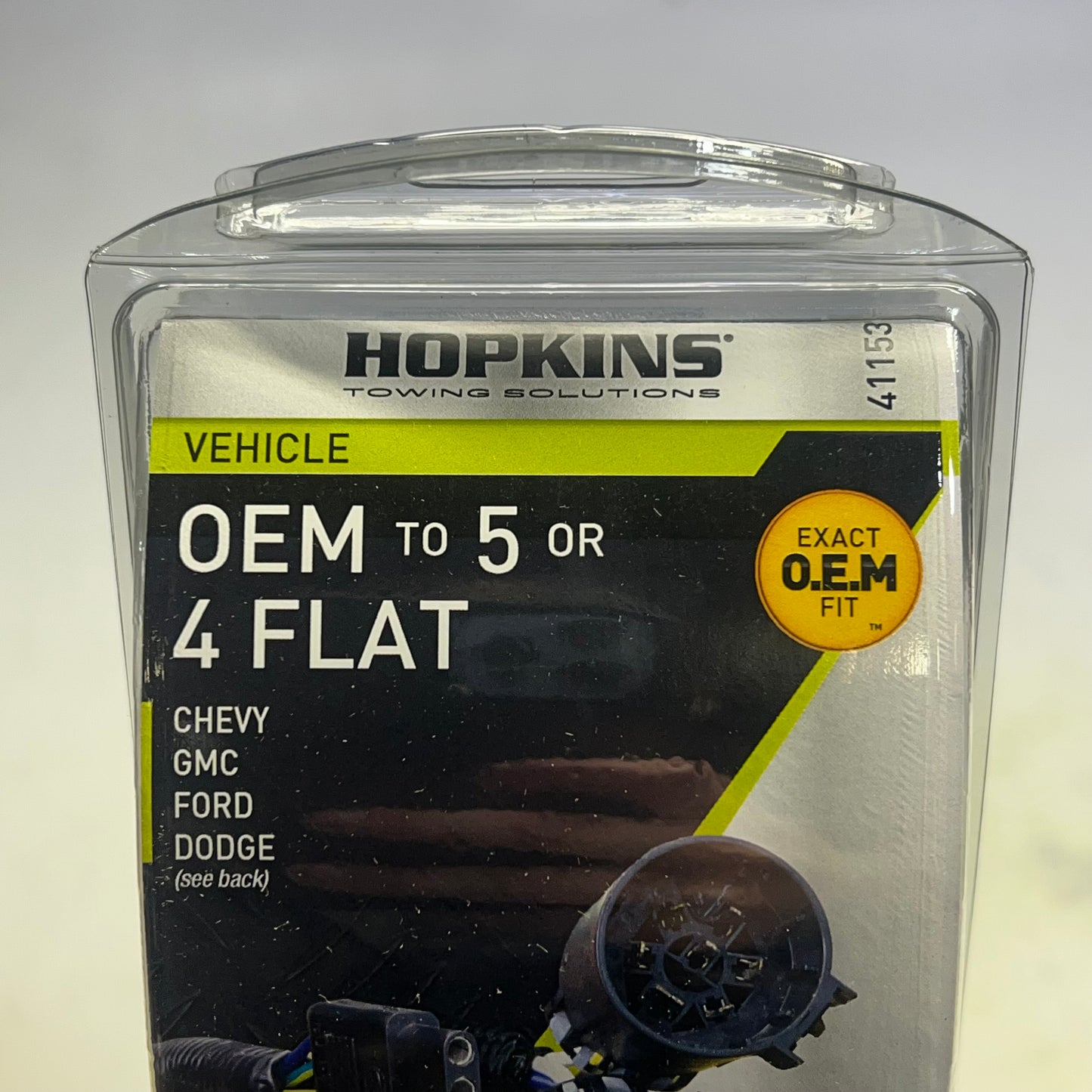 ZA@ HOPKINS OE Connector To 5 Flat Corrosion Resistant Vehicle Wiring Black 11141153 (As-Is)
