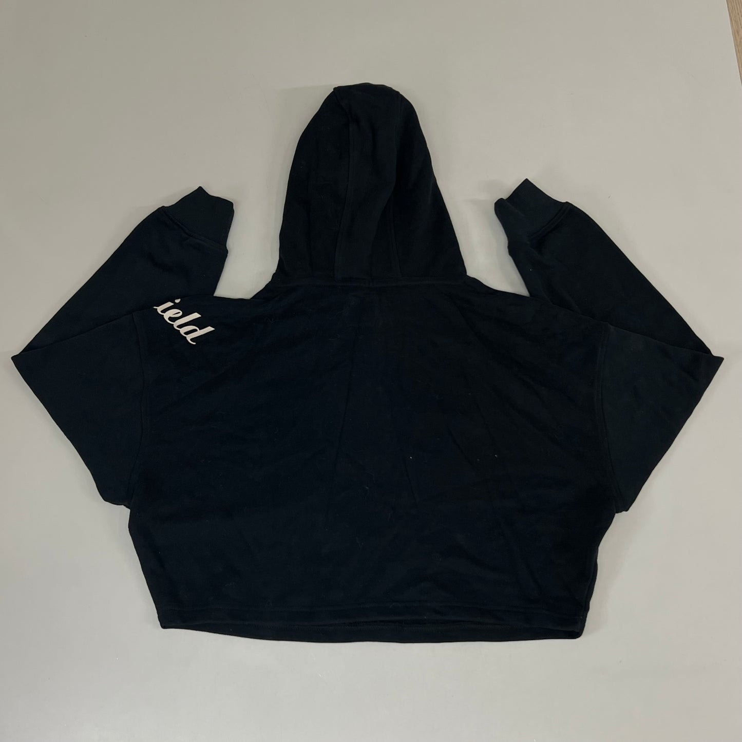 SAMSHIELD Equestrian Hooded Sweatshirt w/Sleeve Logo Women's Sz S Black