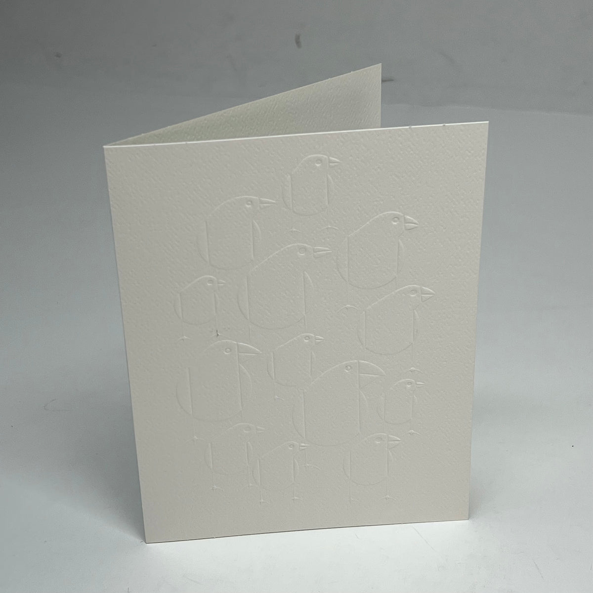 POMEGRANATE (12 PACK) Charley Harper Birds Embossed Boxed Notecard 4x6" White