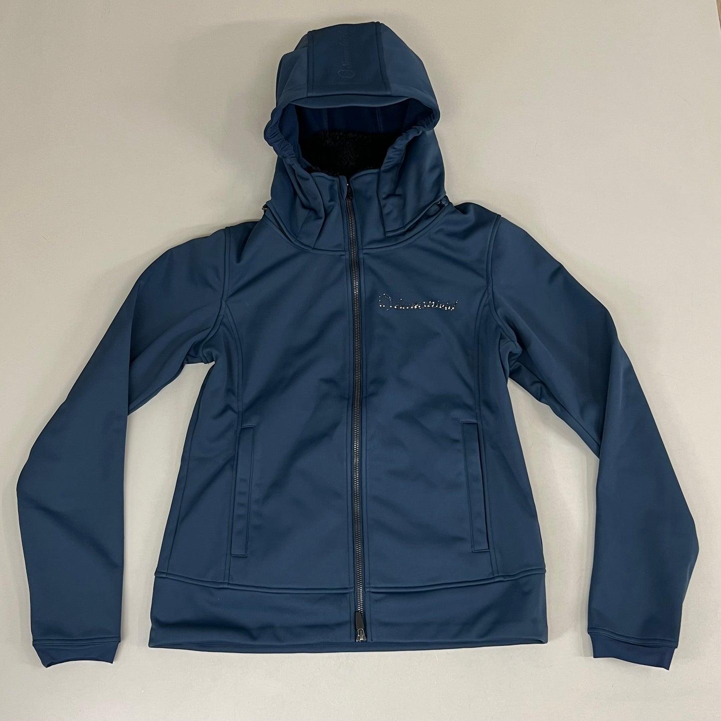 SAMSHIELD Rachel Equestrian Wool Lined Hooded Jacket Women's Sz S Celestial Blue