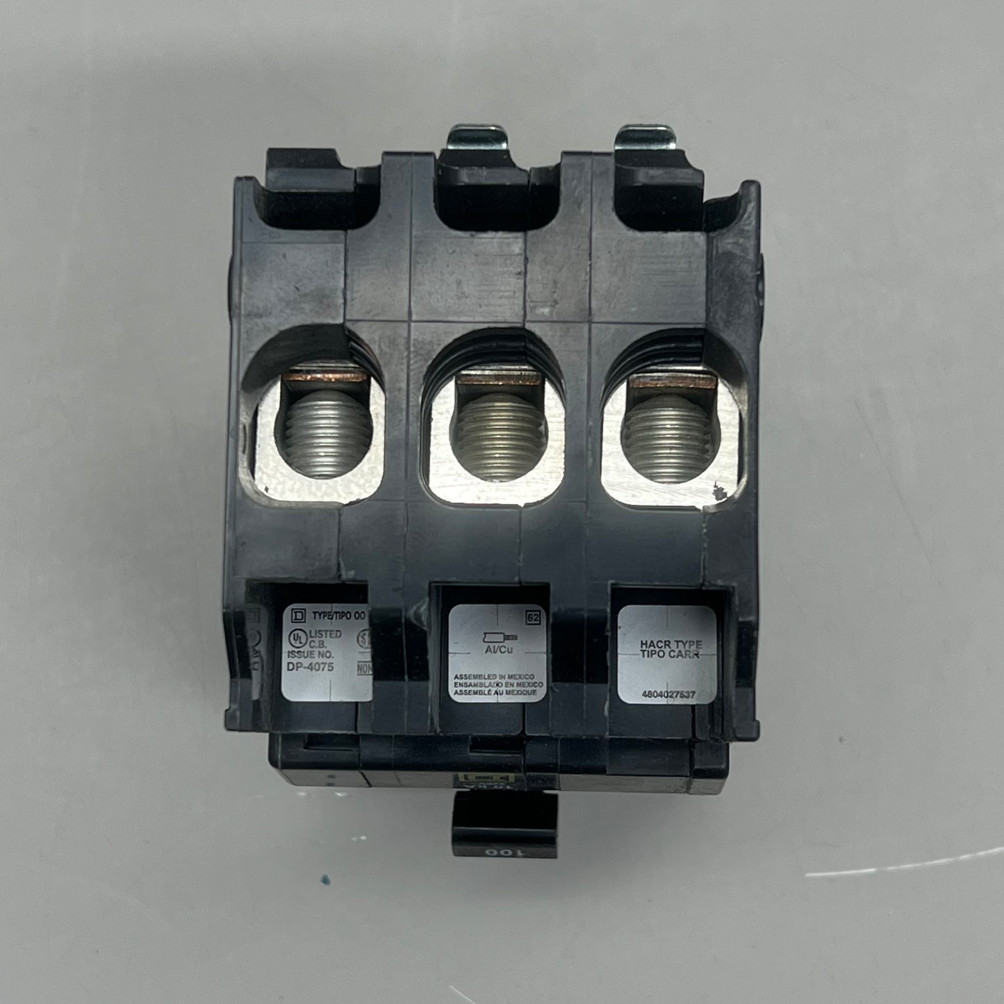 SQUARE D 100 Amp Circuit Breaker Bolt-On 3 Pole 240 Volt QO3100