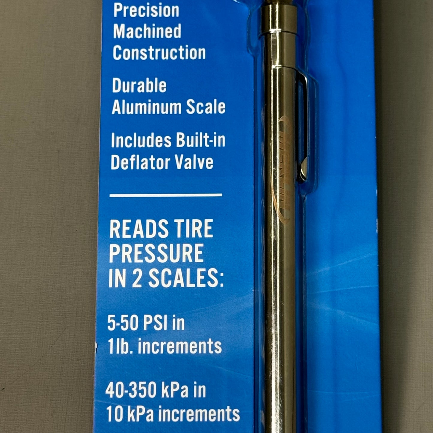 MERLIN (2 PK) Brass Tire Pressure Pencil Gauge 5-50 PSI 6" x 1/2" 57253