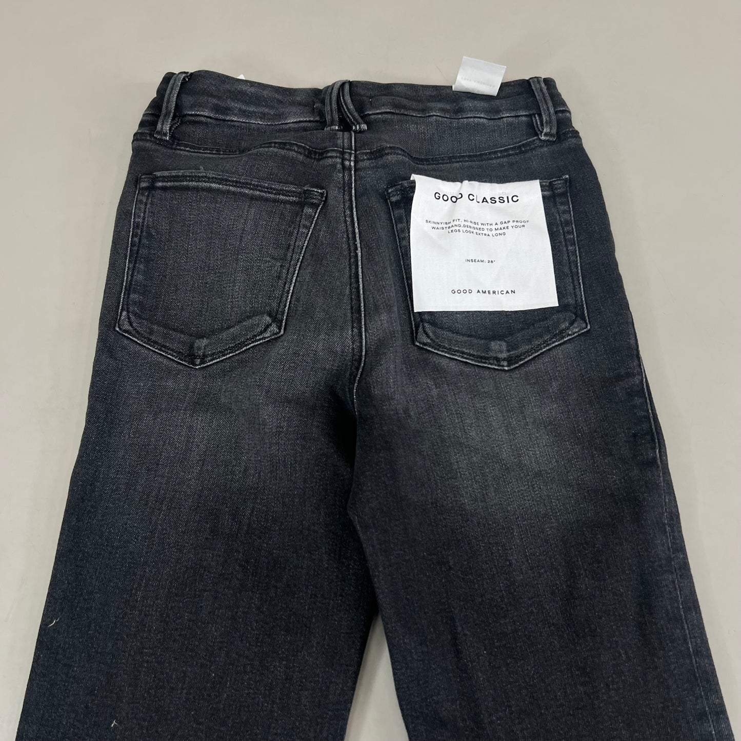 GOOD AMERICAN Good Classic High Rise Jeans Women's Sz 0 Black219 GCCO014BTP