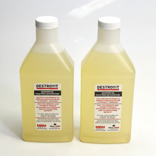 MBM DESTROYIT  (2 PACK) Specially Blended Shredder Oil 1 Quart  Clear ACCED21/6