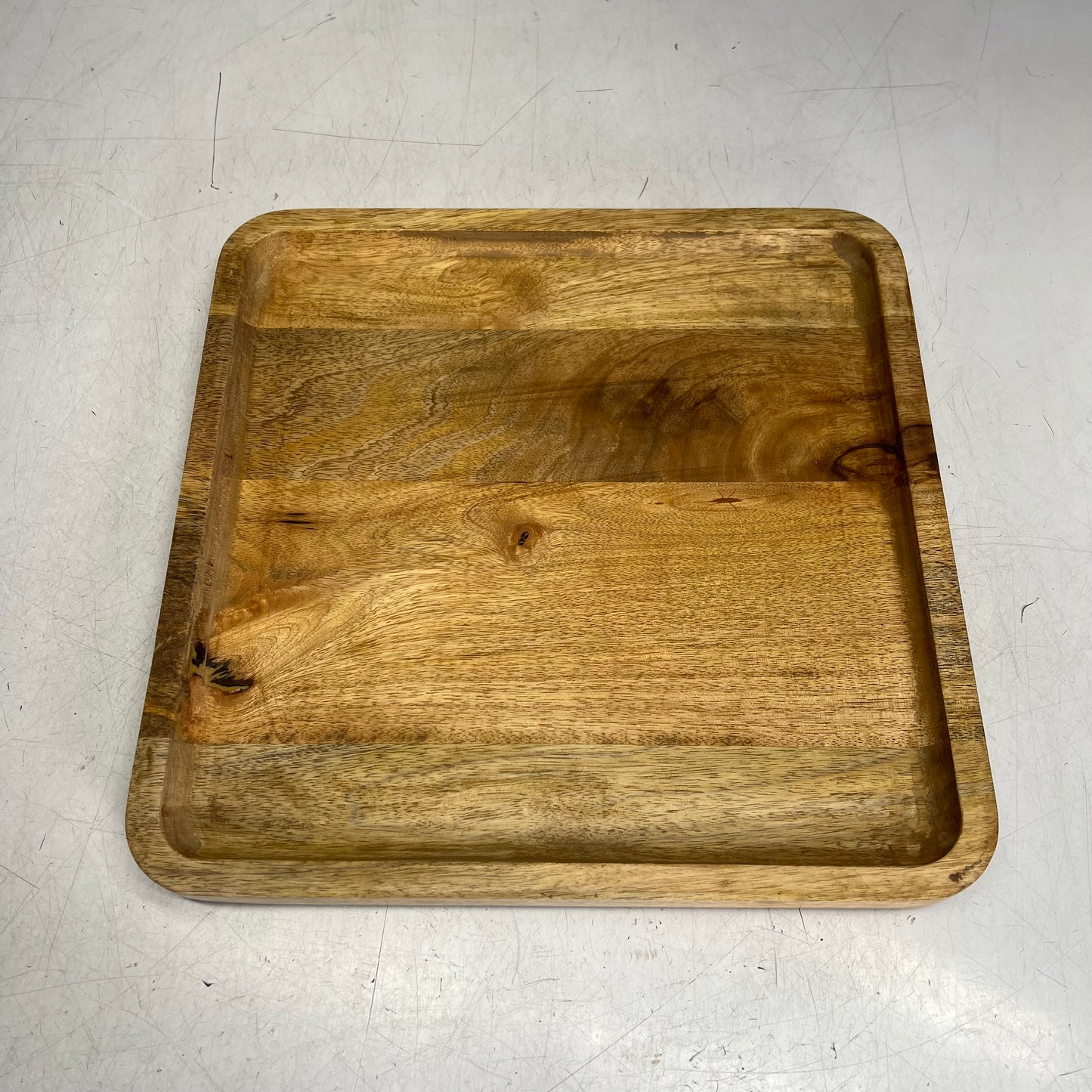 FINCH + FENNEL Square Mango Wood Cheese Serving Board  13-3/4" Natural FF0159