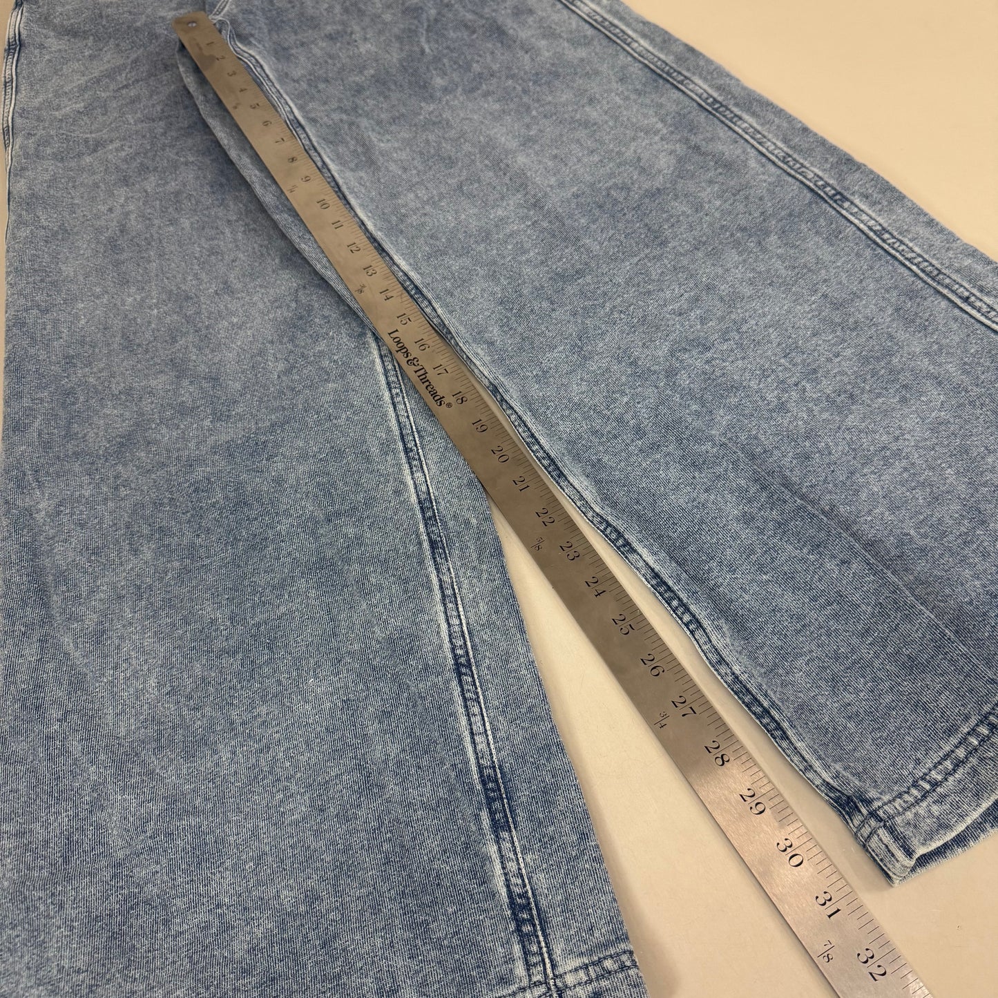 GOOD AMERICAN Jeanius Good Skate Jeans Women's Sz 8 Indigo586 GS0409VN
