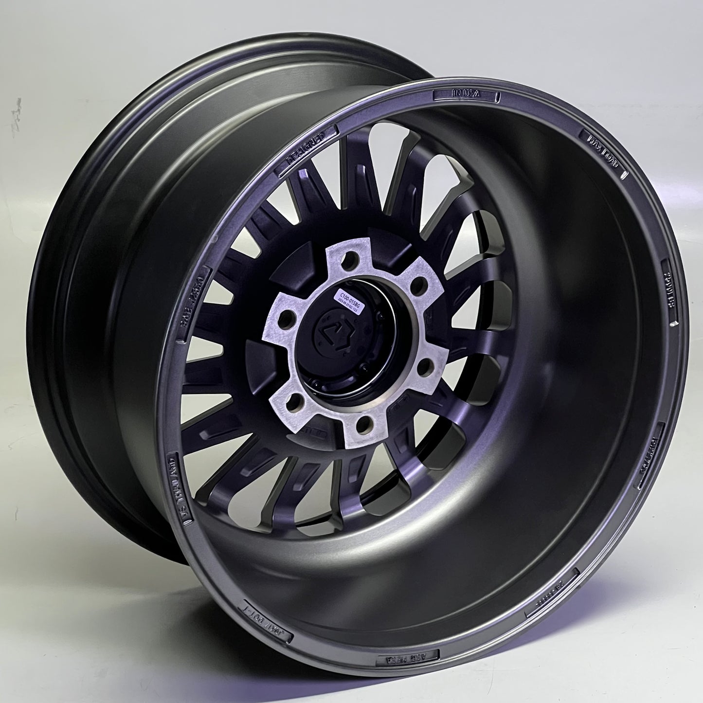 ARENA WHEEL Battle Wheel 17" x 9", Stud Circle: 6 x 139.7 Satin Gun Metal Center Stain Black Lip A101