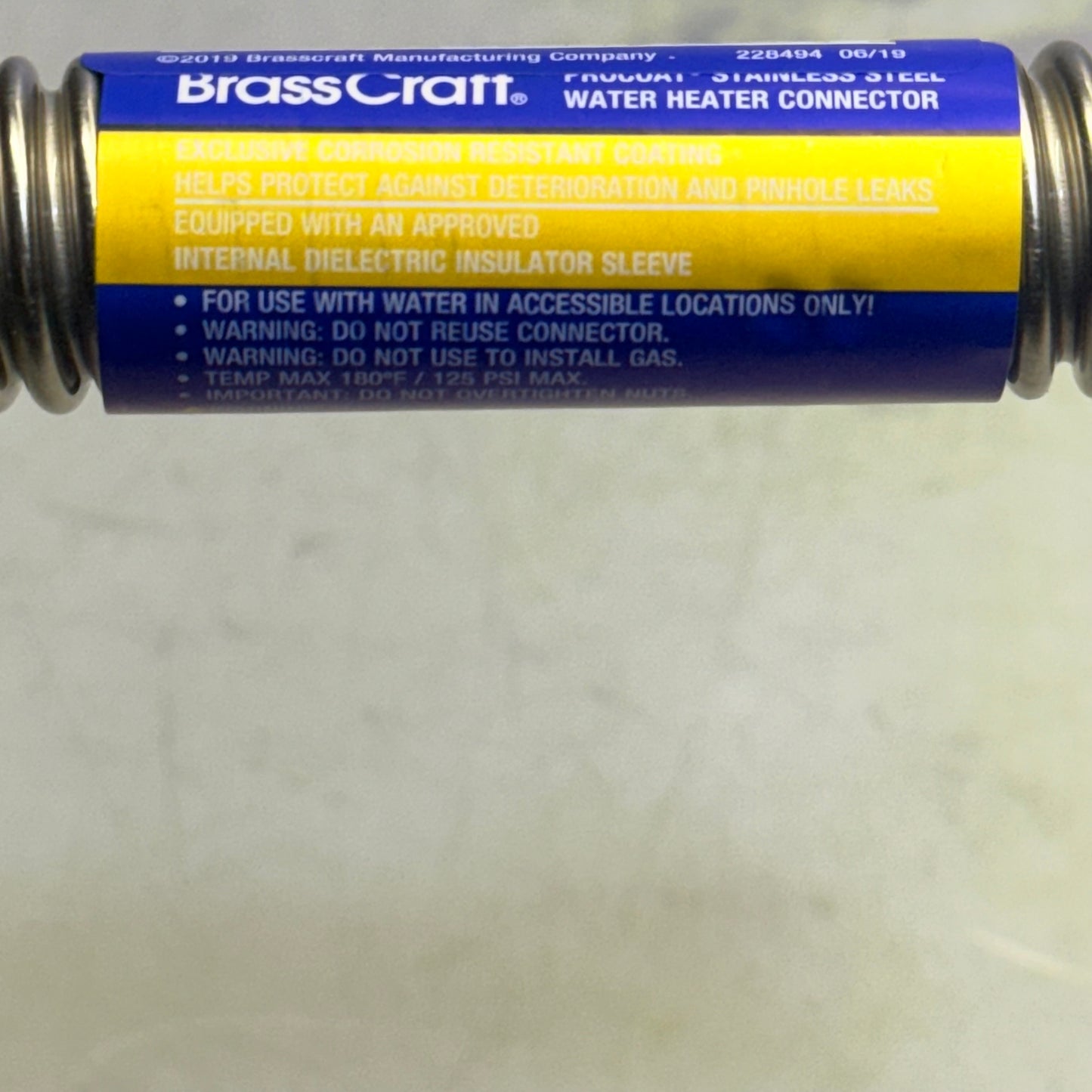 ZA@ BRASS CRAFT (25 PACK) Water Heater Connector Coated SS 3/4" 18" Long SWB00-18N
