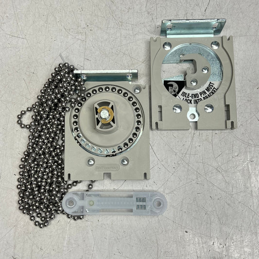 MECHO/5 Standard Bracket Roller Shade Chain Drive & Idle End UBCU-3036-DS-GR