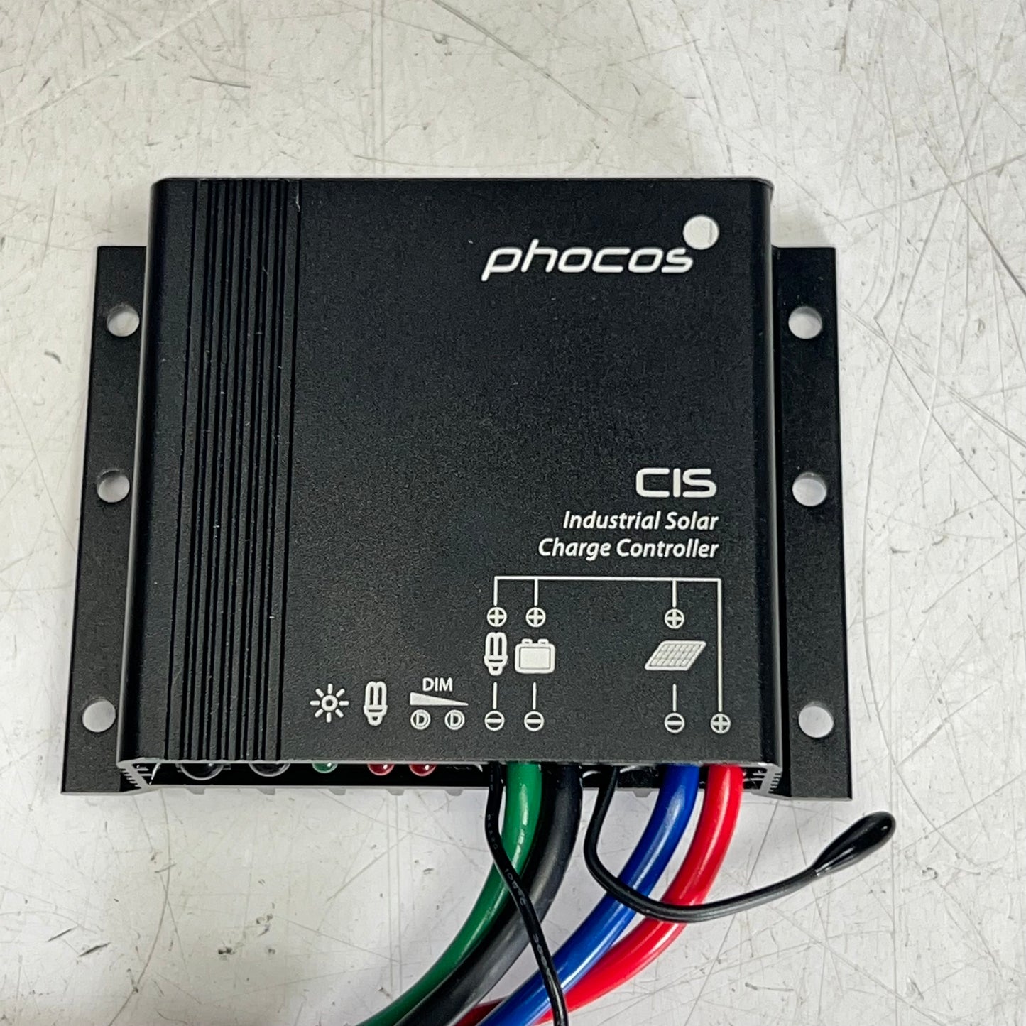 PHOCOS Highly Ruggedized Solar Charge Controller 10 AMP Black CIS10-1-1-E
