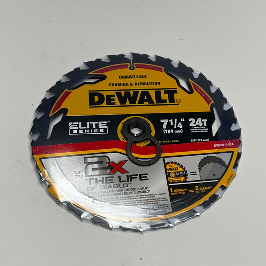 DEWALT (5 PACK) Elite Series Circular Saw Blade Demolition 7 1/4" DWAW|71424
