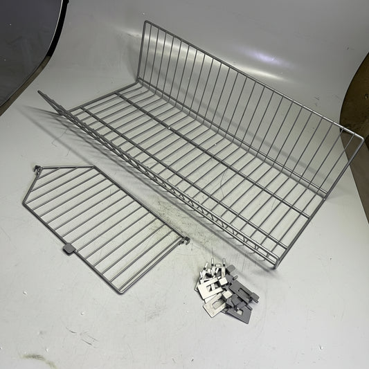 QUANTUM (5 SHELVES) Stacking Baskets Display W/ 20 Dividers 20"x16" Gray 2036BC