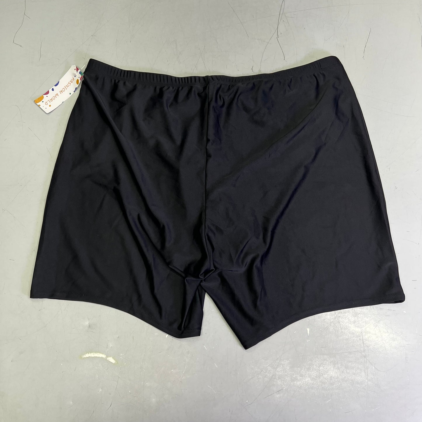 ATTRACO High Waisted Quick Dry Swim Boyleg Shorts Women's Sz 2XL Black 3418