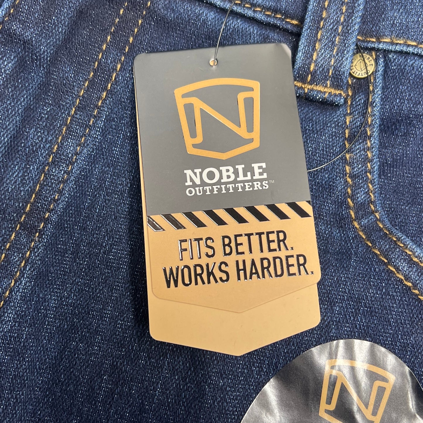 NOBLE OUTFITTERS Flex Denim 5-Pocket Work Pant Men's Sz 34x34  Indigo 18458