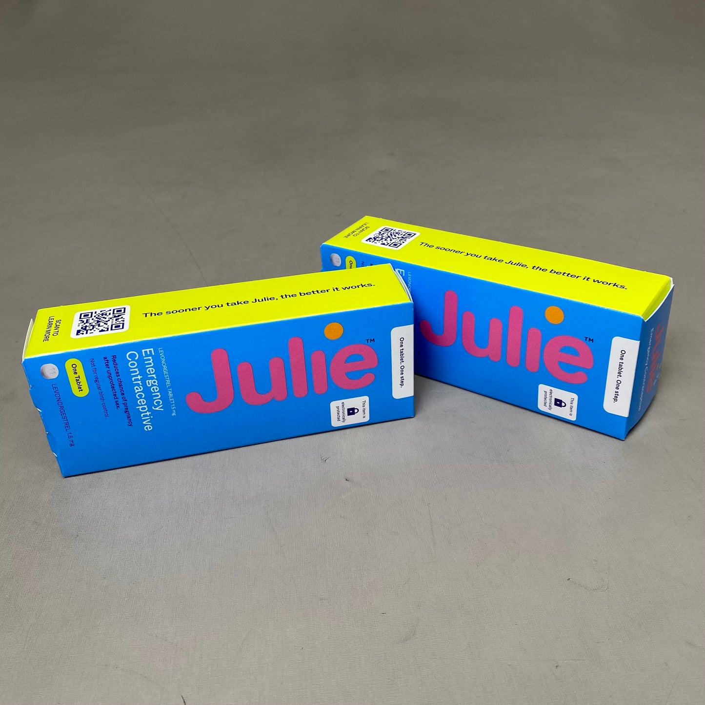 JULIE (2 Pack) Emergency Contraceptive Levonorgestrel Tablets 1.5 mg BB 10/25