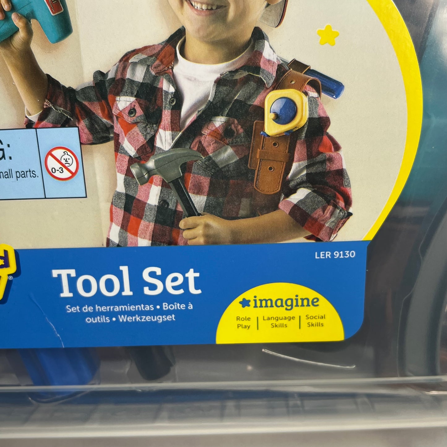 LEARNING SOLUTIONS Pretend & Play Work Belt Tool Set Ages 3+ 20 Pieces LER9130