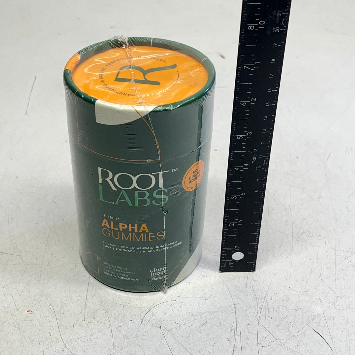 ROOT LABS (2 PACK, 60 EACH) 10 In 1 Alpha Gummy Vitamins 4000mg Shilajit BB 1/27