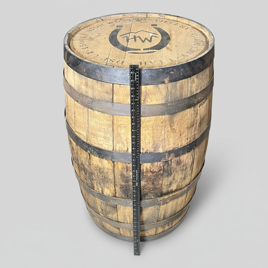 ZA@ HIGH WEST DISTILLERY Wooden Whiskey Barrel  30 Ga 35"x22"x22" Brown (Used)