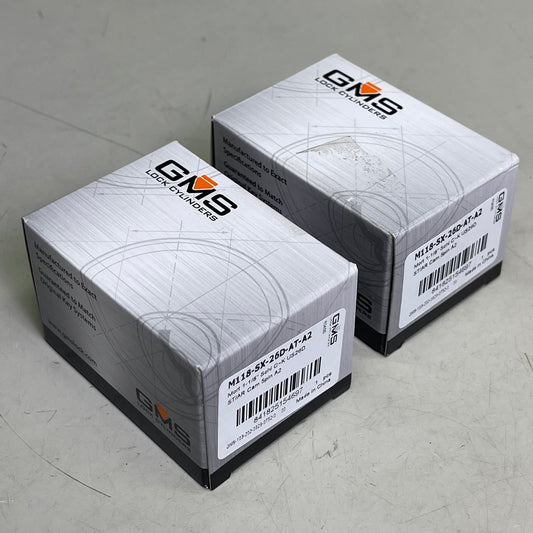 GMS (2-PACK) Mortise Lock Cylinders 1-1/8" Schlage 5 Pin Keys M11-SX-26D-AT-A2