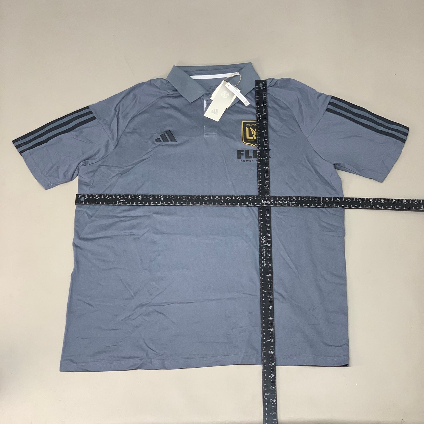 ADIDAS Los Angeles Football Club Training Polo Short Sleeve Grey XL 23709685