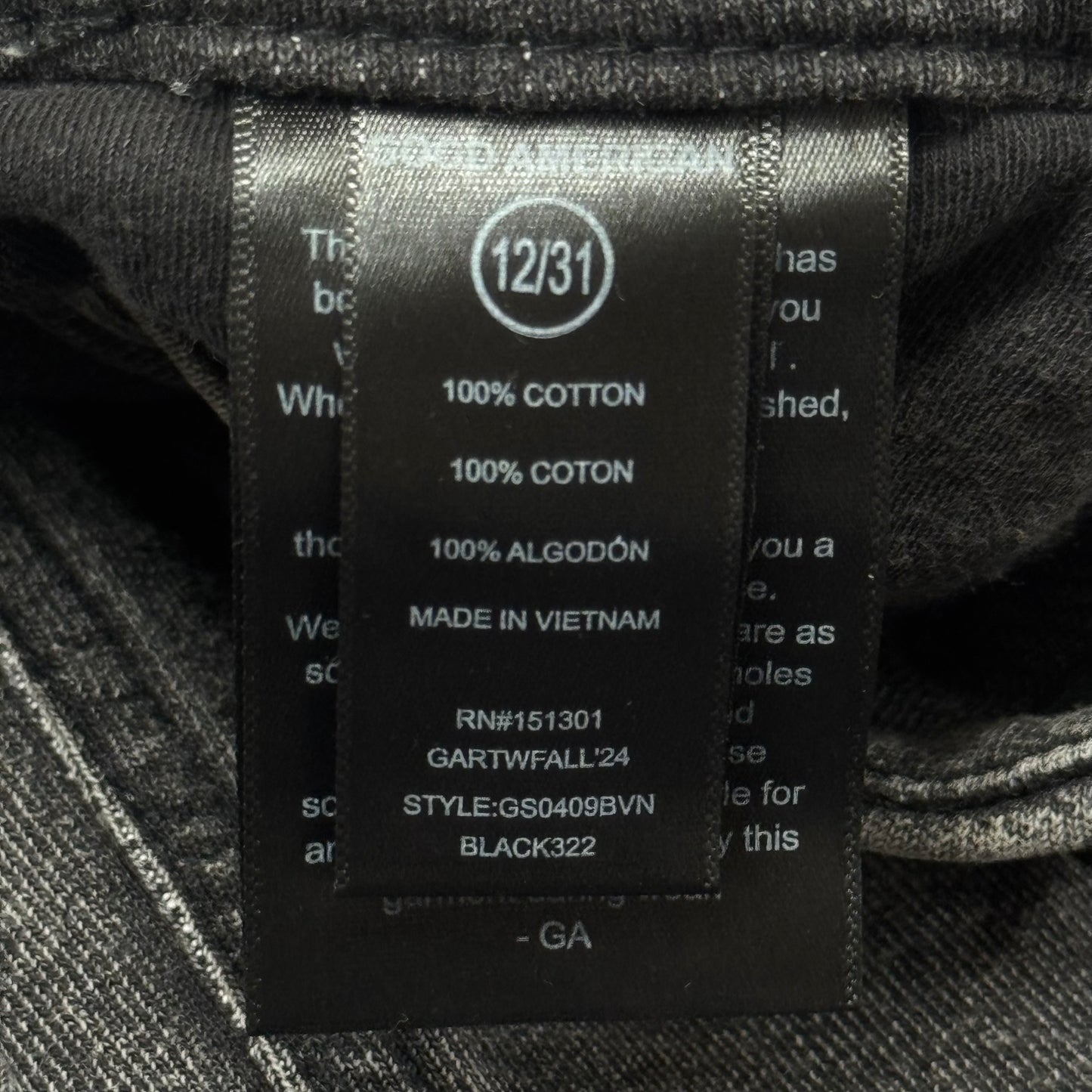 GOOD AMERICAN Jeanius Good Skate Jeans Women's Sz 12 Black GS0409BVN