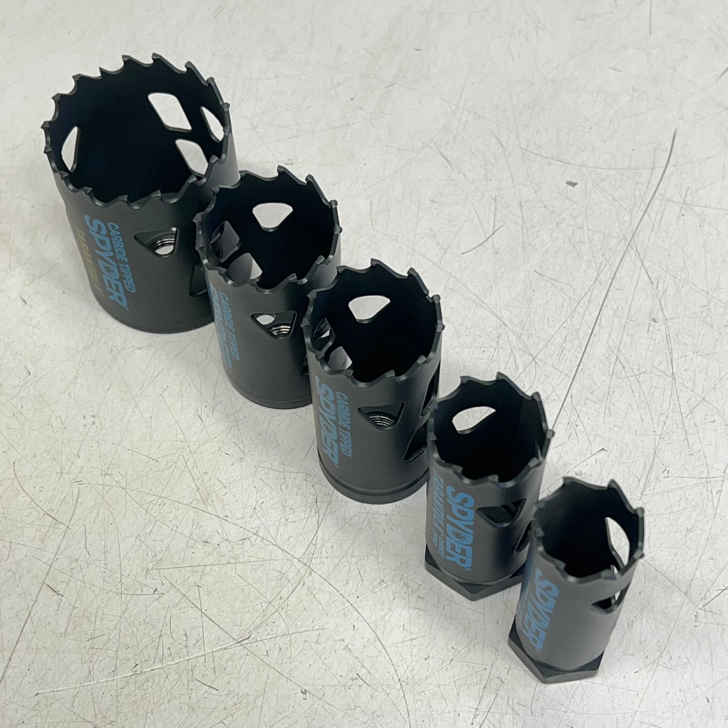 SPYDER Tarantula Carbide-tipped Arbored Adjustable Hole Saw Kit 9 Pieces 600925