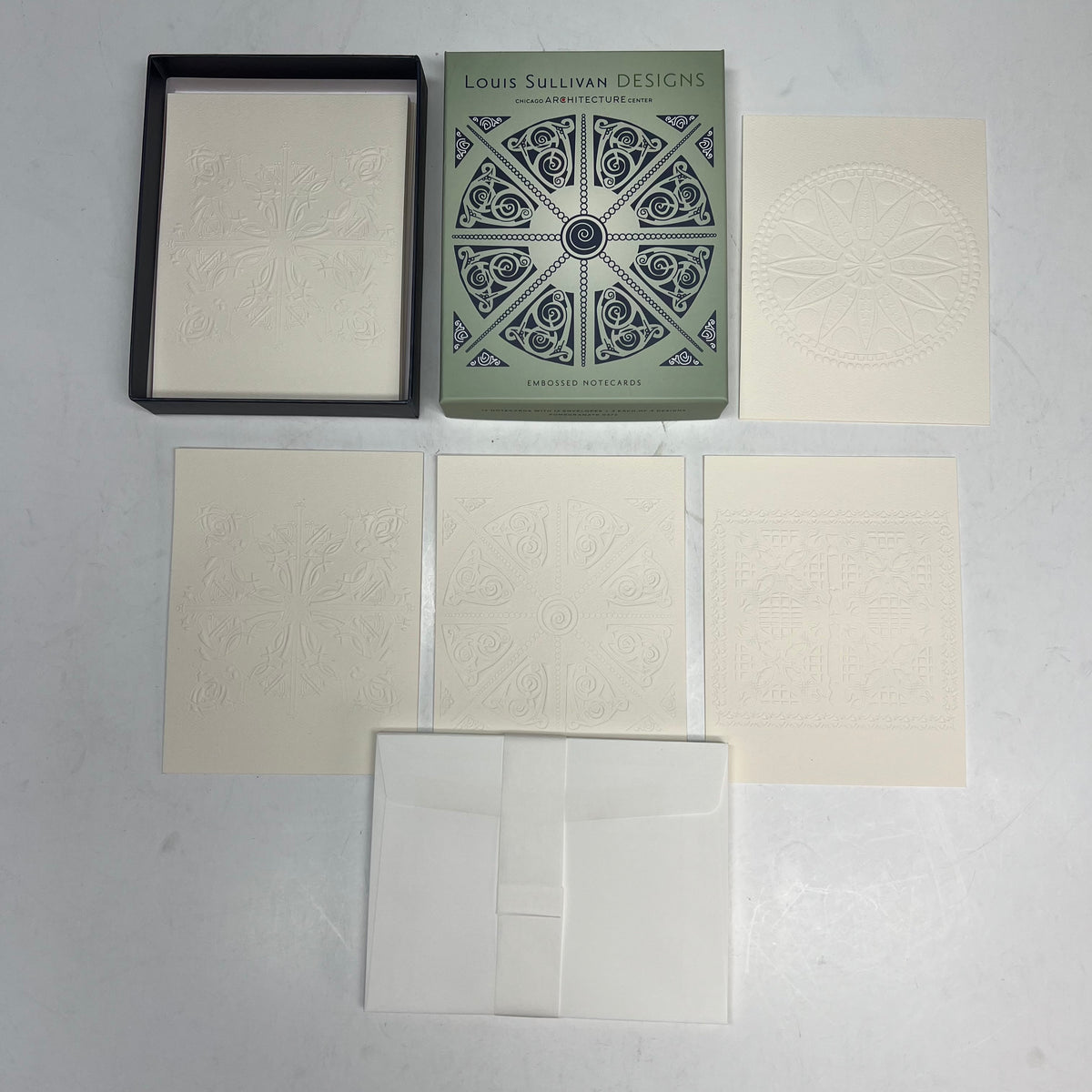 POMEGRANTE (20 PACK) Louis Sullivan Designs Embossed Boxed Notecard 4x6" White