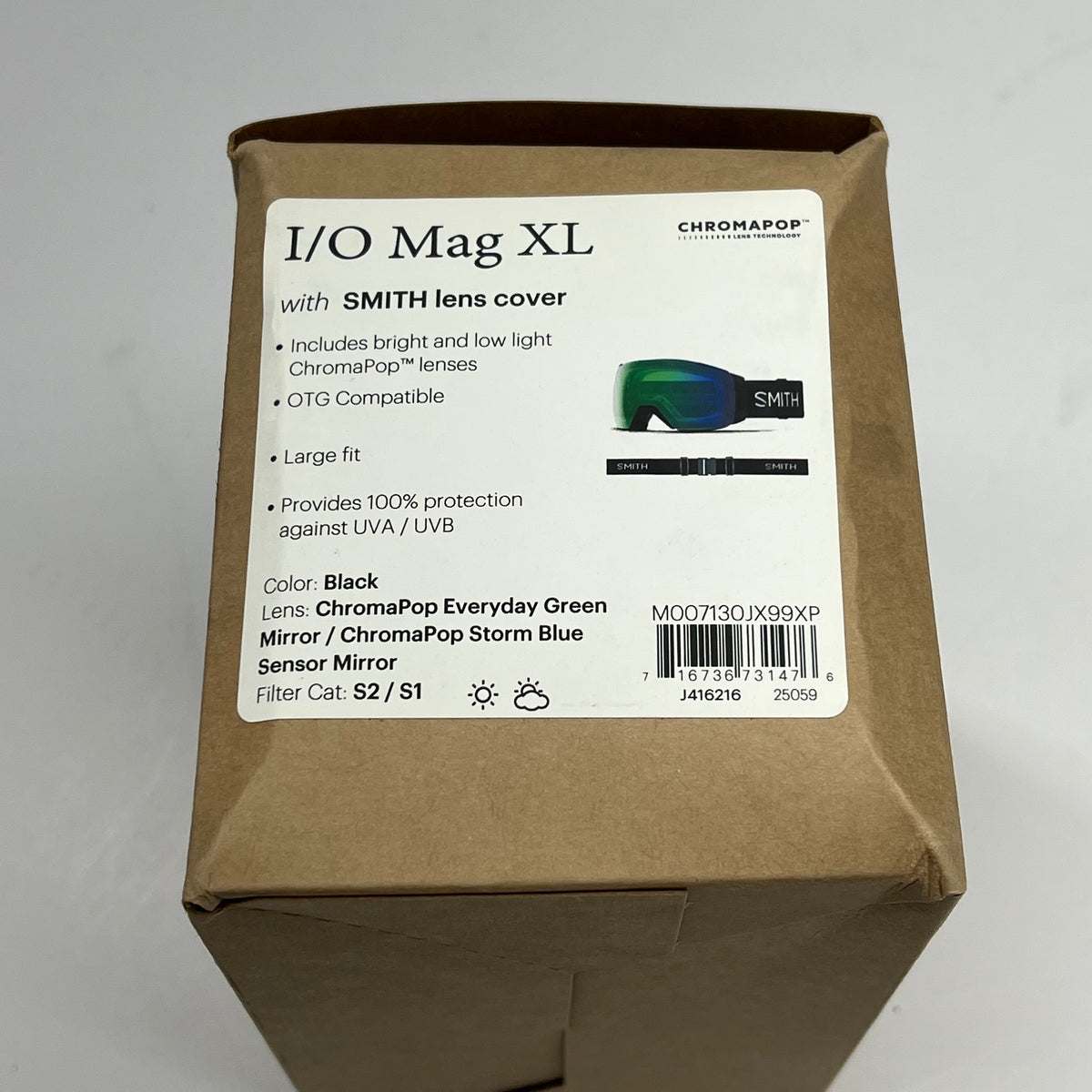 SMITH  I/o Mag Xl Lens Cover Chromapop Spherical Ski Goggles Green M007133JX99XP