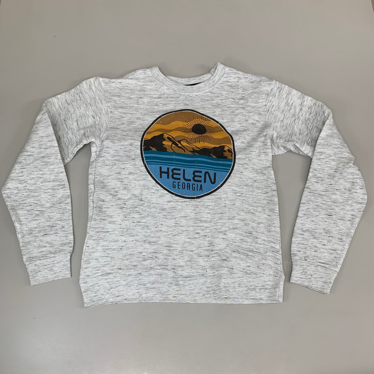 LONEROCK Helen Georgia Crew Sweatshirt Sz Small Grey/White