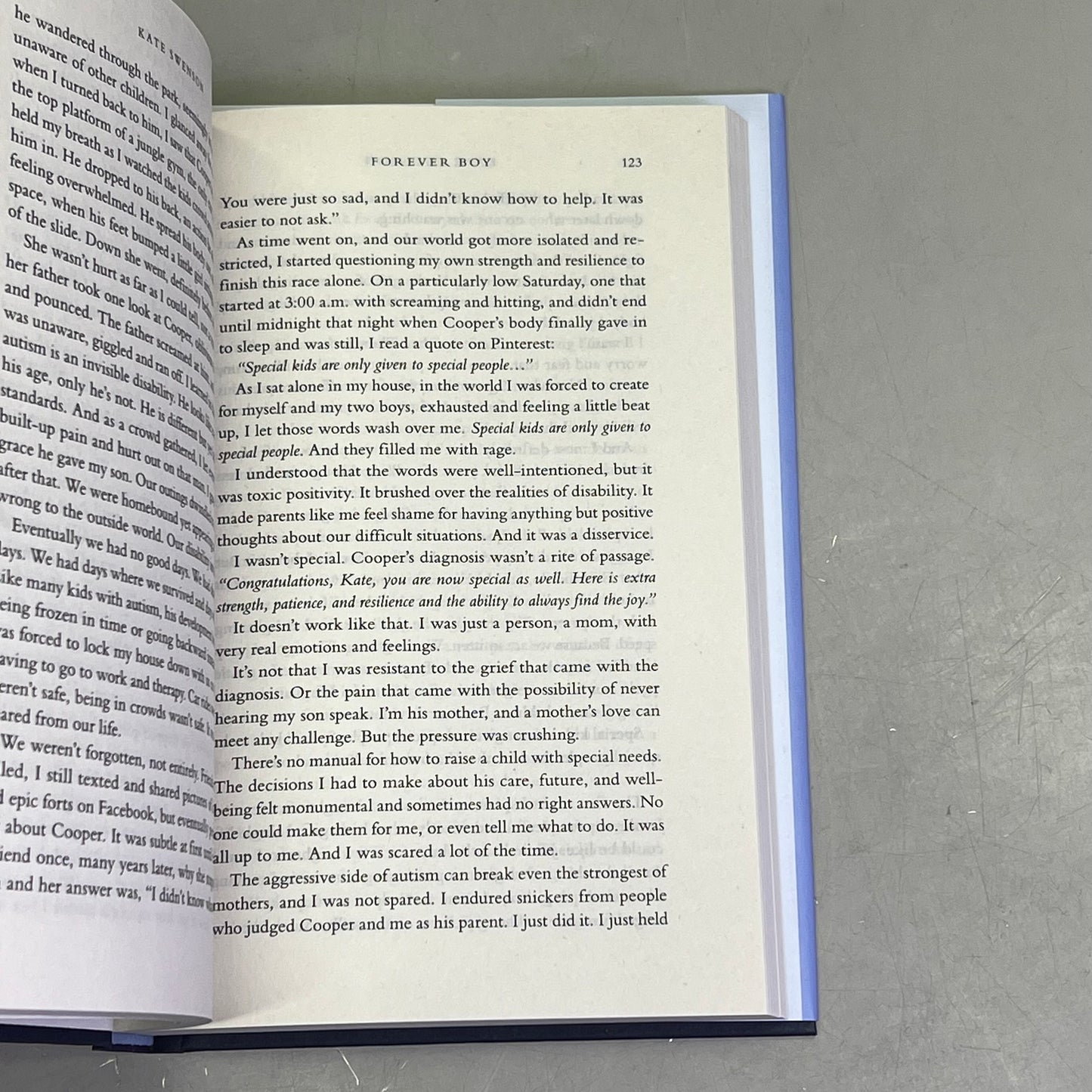 FOREVER BOY A Mother's Memoir Of Autism & Finding Joy By Kate Swenson Hardcover