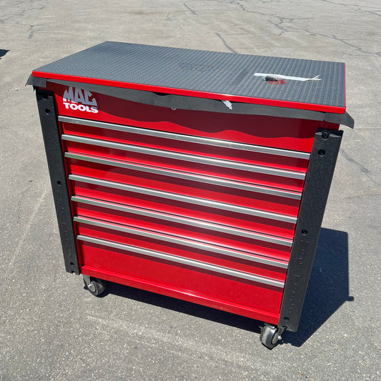 MAC TOOLS 7 Drawer Utility Cart  43" H x 41 W x 22 D Firebrick Red UC4222DTF-RD