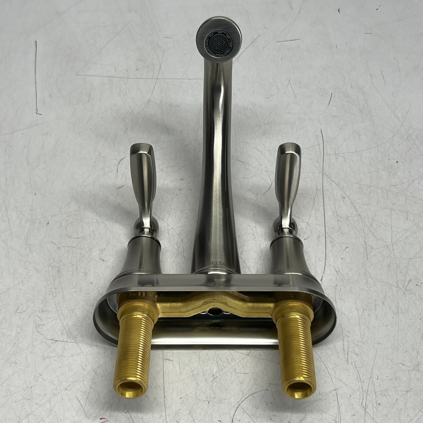 DELTA Woodhurst Centerset Bathroom Faucet (Stainless) 2532LF-SSTP