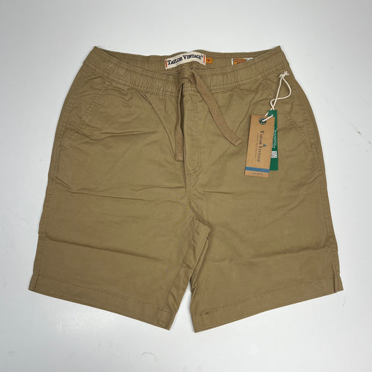 TAILOR VINTAGE Stretch Twill Pull on Short Lightweight Men's Sz M Kelp 1101